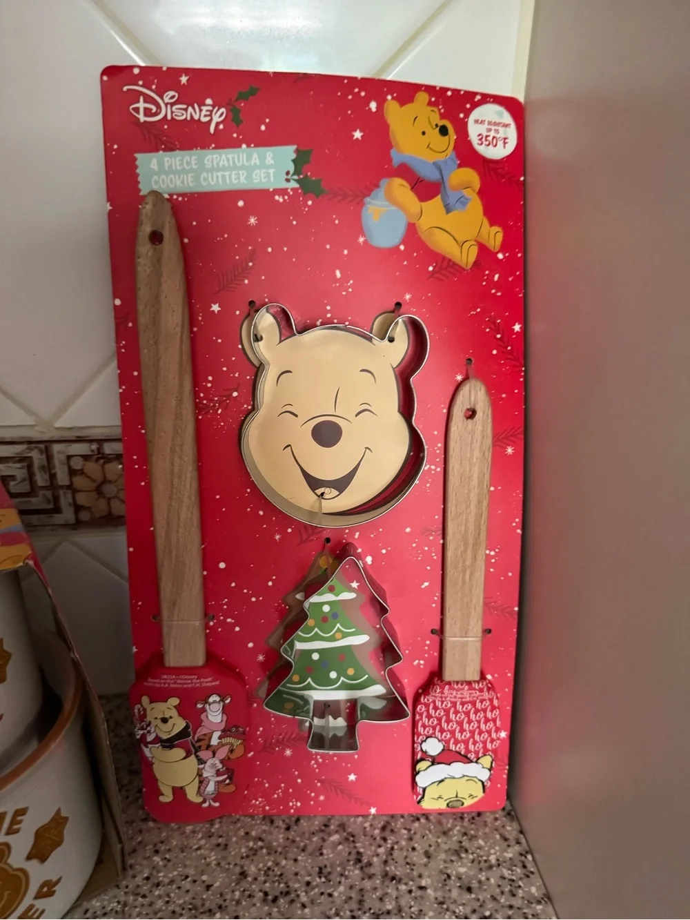 NWT- Disney Winnie the Pooh Holiday Cookie Cutter & Spatula Set and Mug set